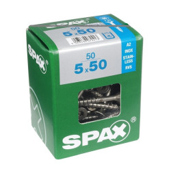 Vis en inox Torx 5 x 50 mm SPAX – lot de 50 pièces | SPAX