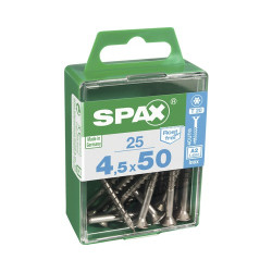 Vis en inox SPAX Torx 4,5 x 50 mm – Lot de 25 | SPAX