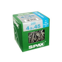 Vis SPAX Inox Ø4,5x45mm – Lot 200 pièces | SPAX