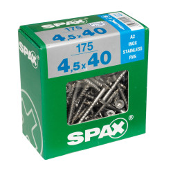Vis Inox Torx SPAX 4,5x40mm – Lot 175 pièces | SPAX