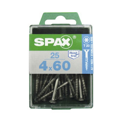 Vis Torx Inox 4x60mm – Lot 25 pièces | SPAX