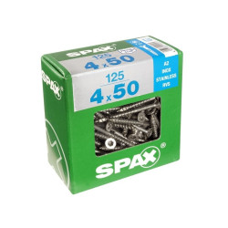 Vis inox Torx SPAX 4 x 50 mm – Lot de 125 pièces | SPAX