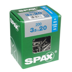 Vis TF Torx en inox Ø 3 x 20 mm 25 pièces SPAX