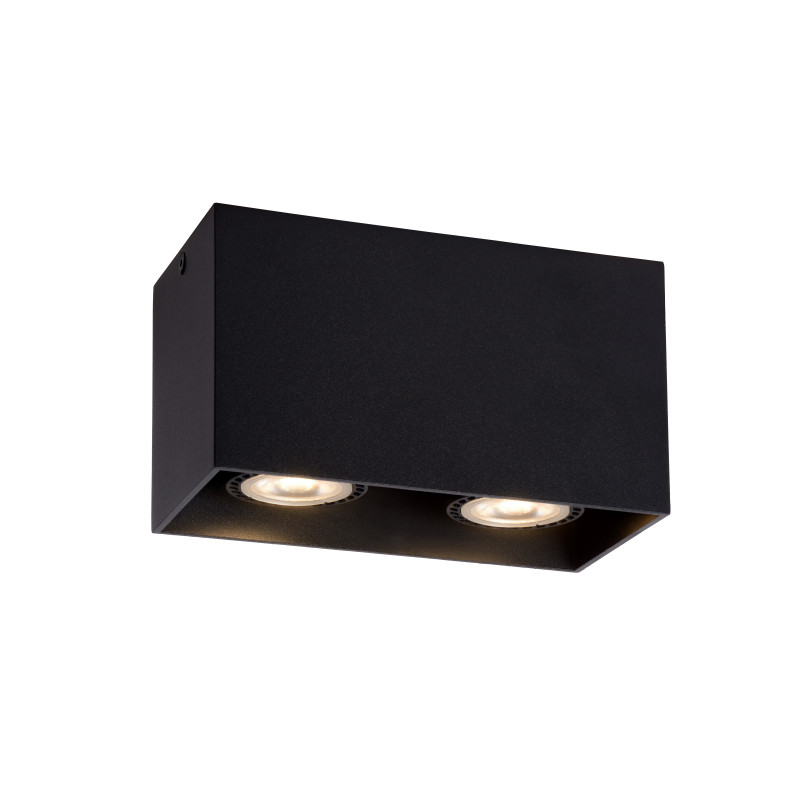 Spot Bodi noir dimmable GU10 2 x 50 W LUCIDE