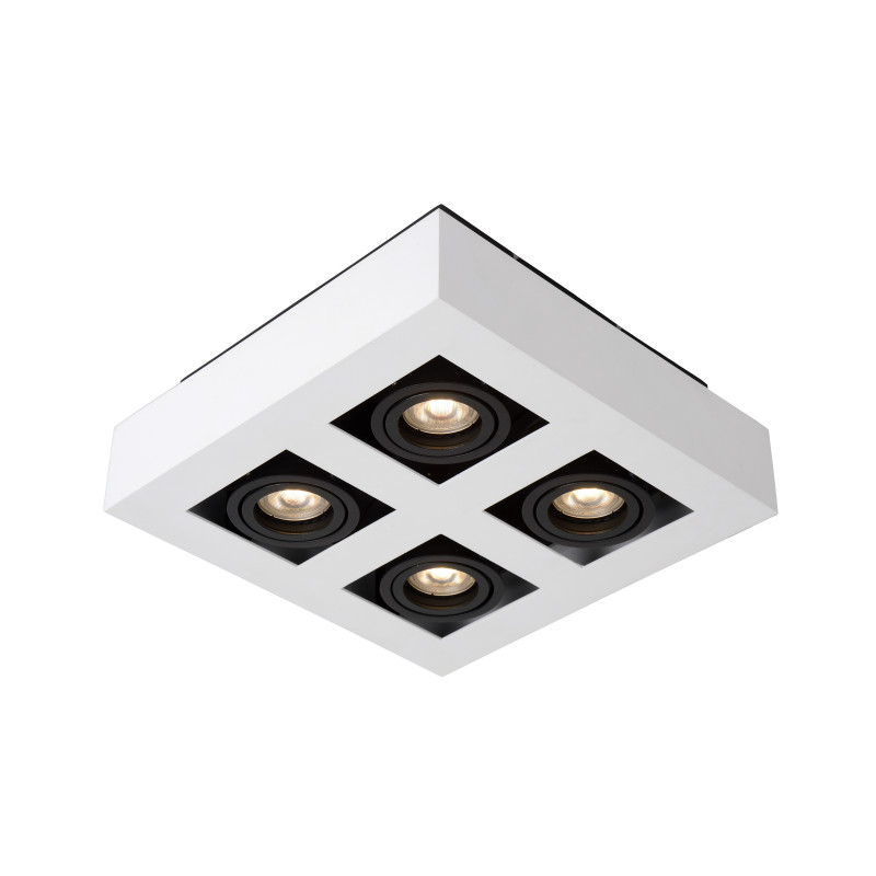 Spot LED Xirax blanc dimmable GU10 4 x 5 W LUCIDE