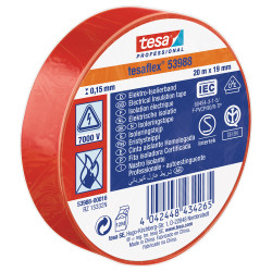 Ruban Isolation Électrique Rouge TESA – Sécurité | TESA