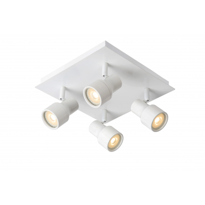 Spot LED Sirene blanc dimmable GU10 4 x 5 W LUCIDE