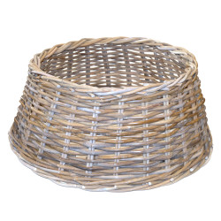 Cache pied sapin rotin Ø 65cm – Déco Noël Naturelle