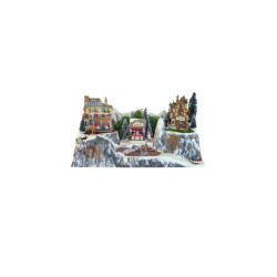 Base village Noël Dolomites 78x38cm – Décoration féerique