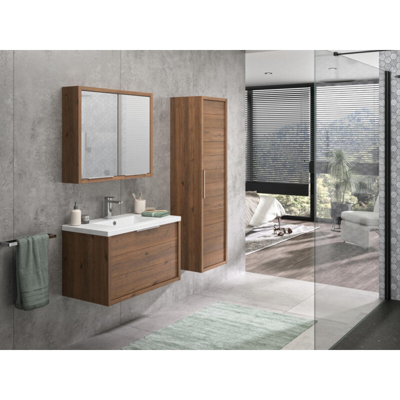 Meuble de salle de bain Sorento 80 cm 2 tiroirs ALLIBERT