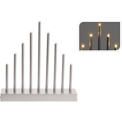 Chandelier Argenté 9 LED – Éclat Festif