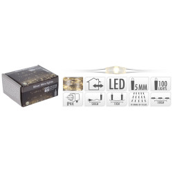 Guirlande Noël LED 1m Int/Ext – Ambiance Festive Assurée