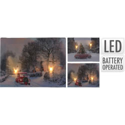 Tableau lumineux LED 20x15cm – Ambiance Noël
