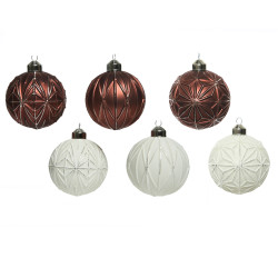 Boule de Noël en verre moulé Ø 8 cm – Déco festive