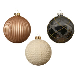 Boule de Noël Verre Brillante Mate Ø 10cm – Déco Festive