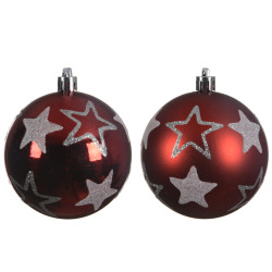 Boule de Noël Étoile Ø 8 cm – Déco Festive