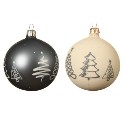 Boule de Noël Sapin Verre Ø 8 cm – Déco Festive