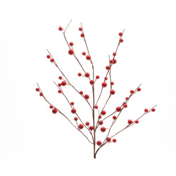 Branche de baies rouges 55 cm – Déco festive