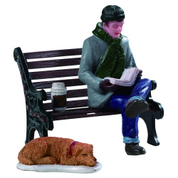 Figurine Homme Banc Chien LEMAX – Déco Village | LEMAX

