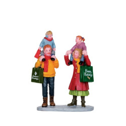 Figurine Famille Shopping LEMAX – Décorez votre village | LEMAX