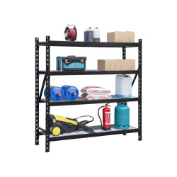 Étagère industrielle 200 x 200 x 61 cm acier noir PRACTO HOME