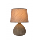 Lampe de table brune Ramzi E14 40 W LUCIDE