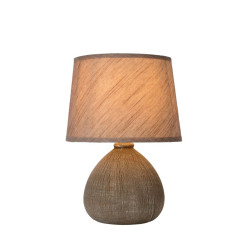 Lampe à poser Ramzi brune E14 40 W LUCIDE