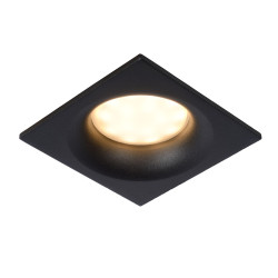 Spot Ziva Carré Noir Dimmable – Éclairage Salle de Bain | LUCIDE
