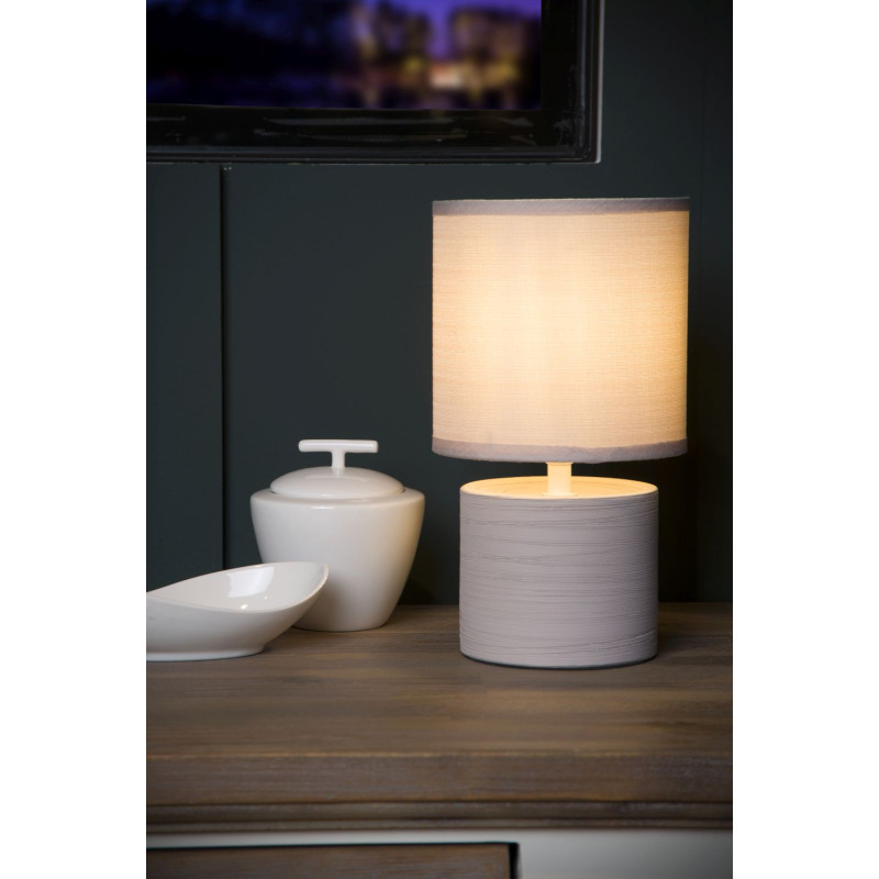 Lampe à poser Greasby crème – Éclairage élégant | LUCIDE

