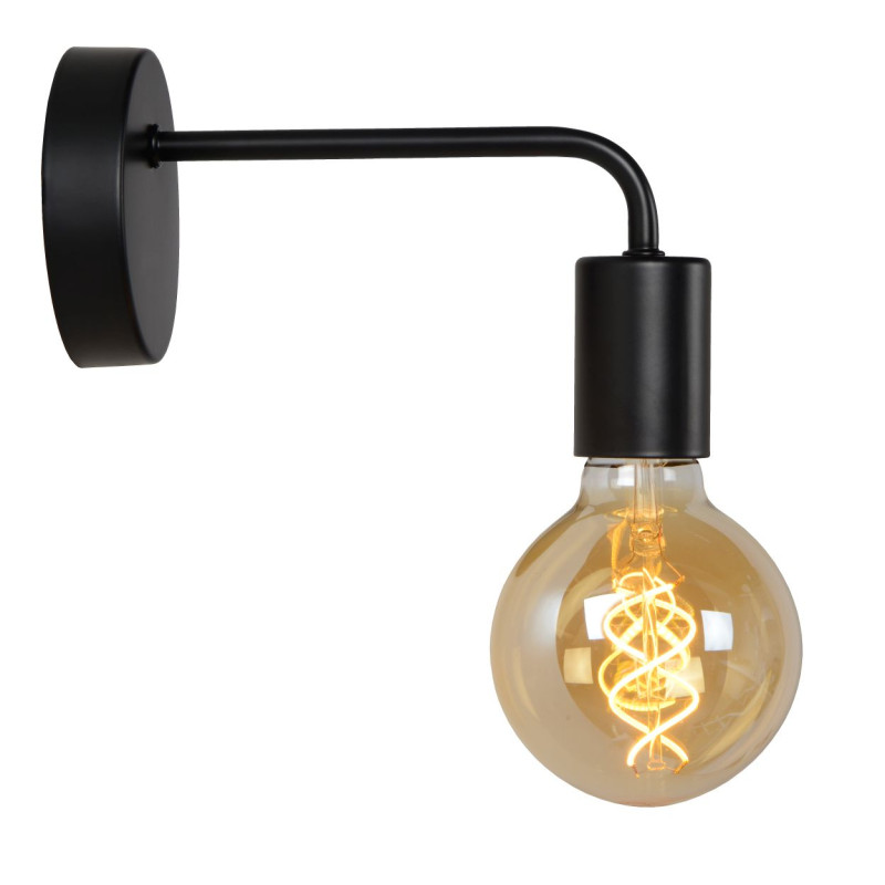 Applique Scott noire dimmable E27 40 W LUCIDE