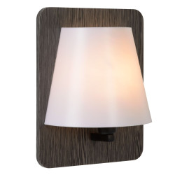 Applique Idaho en bois gris E14 15 W LUCIDE