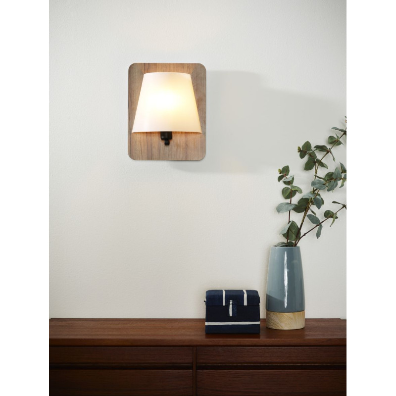Applique Idaho bois foncé E14 15W – Éclairage Élégant | LUCIDE Applique Idaho bois foncé E14 15W – Éclairage Élégant | LUCIDE