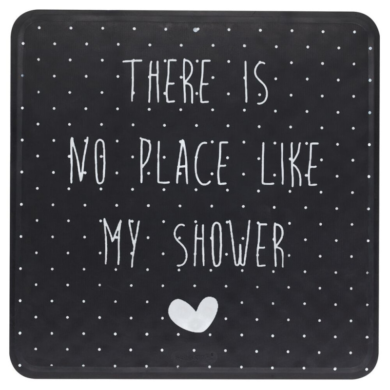 Tapis de douche antidérapant Lyrics 53 x 53 cm noir SEALSKIN