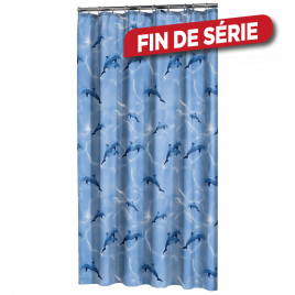Rideau de douche Delfino 180 x 200 cm bleu SEALSKIN