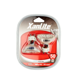 Ampoule LED GU10 5W Neutre 345lm – Lot de 2 | XANLITE

