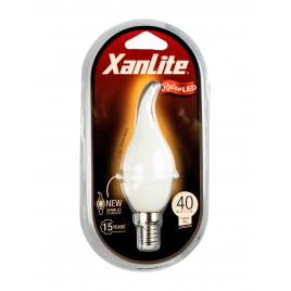 Ampoule LED flamme Coup de Vent E14 4 W 470 lm blanc chaud XANLITE