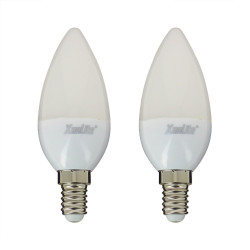 Ampoule LED Flamme E14 5W – Blanc Neutre 2 Pièces | XANLITE

