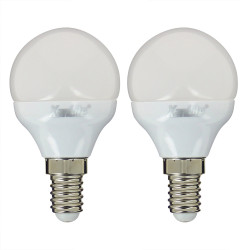 Ampoule LED Boule E14 5.3W Blanc Chaud – Lot de 2 | XANLITE Ampoule LED Boule E14 5.3W Blanc Chaud – Lot de 2 | XANLITE