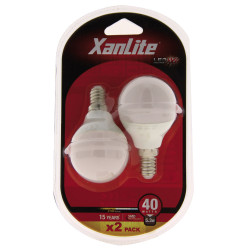 Ampoule LED Boule E14 5.3W – Blanc Neutre 2p | XANLITE

