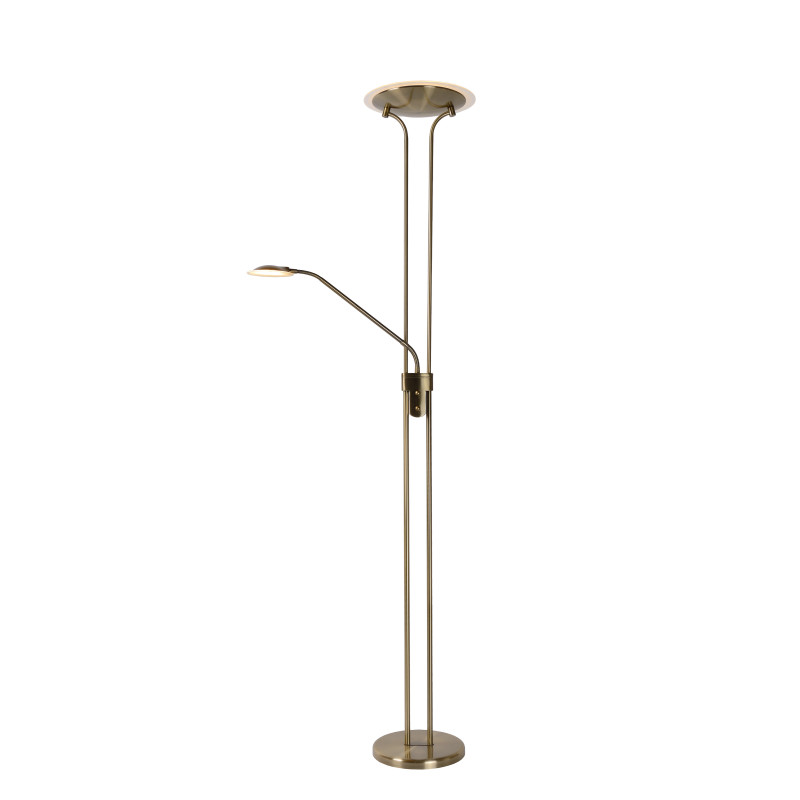 Lampadaire LED Champion bronze dimmable 20 W avec liseuse 4 W LUCIDE