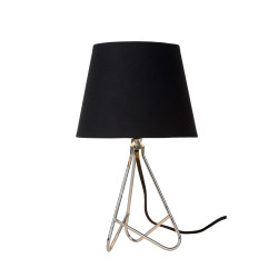 Lampe à poser Gitta noire et chrome – Éclairage élégant | LUCIDE


