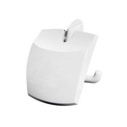 Porte-rouleau Happy blanc brillant – Design moderne | ALLIBERT