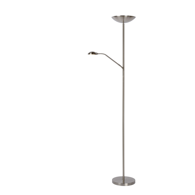 Lampadaire LED Zenith chrome dimmable 20 W avec liseuse 4 W LUCIDE