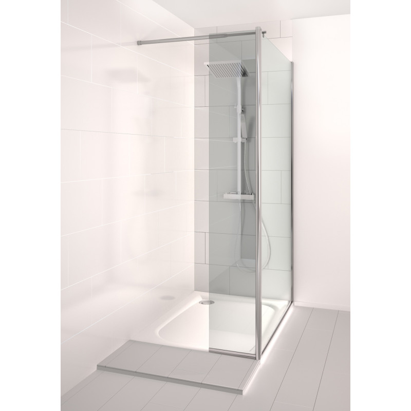 Paroi de douche fixe avec retour pivotant Kobana 100 x 195 x 30 cm ALLIBERT