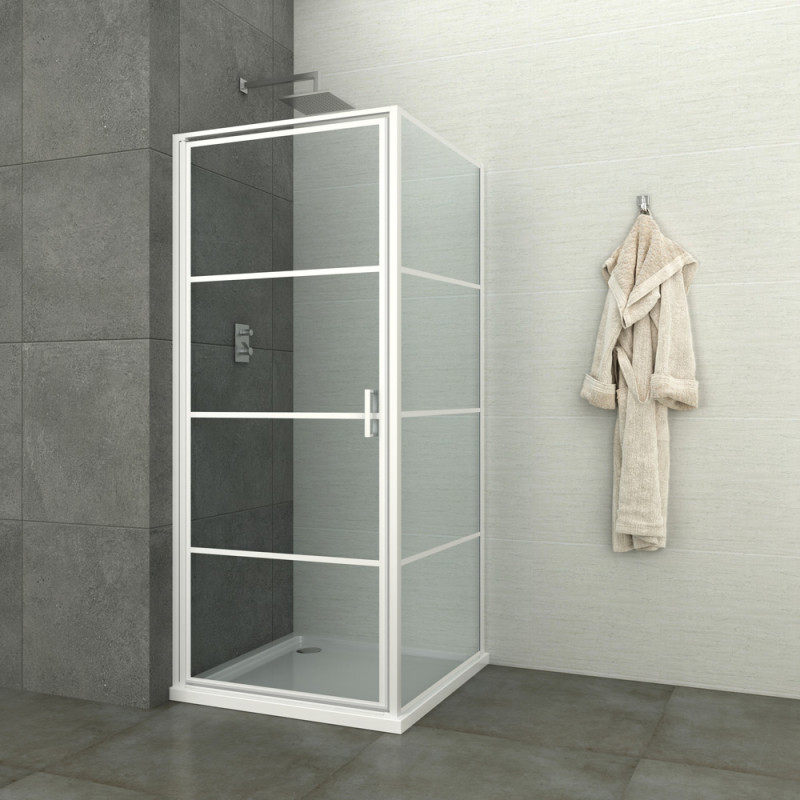 Paroi de douche fixe Loft-Game blanc 90 x 200 cm ALLIBERT