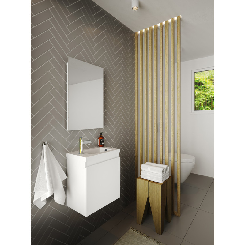 Meuble lave-mains Porto blanc – Gain de place | ALLIBERT Meuble lave-mains Porto blanc – Gain de place | ALLIBERT