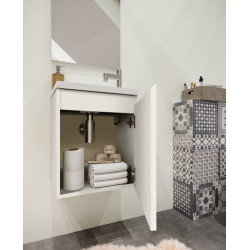 Meuble lave-mains Porto blanc – Gain de place | ALLIBERT Meuble lave-mains Porto blanc – Gain de place | ALLIBERT