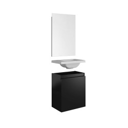 Meuble lave-mains Porto noir – Design & Pratique | ALLIBERT