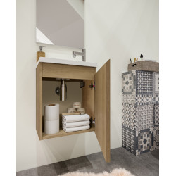 Meuble lave-mains Porto chêne hamilton | ALLIBERT Meuble lave-mains Porto chêne hamilton | ALLIBERT