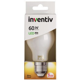 Ampoule opaque à filament LED E27 7 W 806 lm blanc chaud INVENTIV